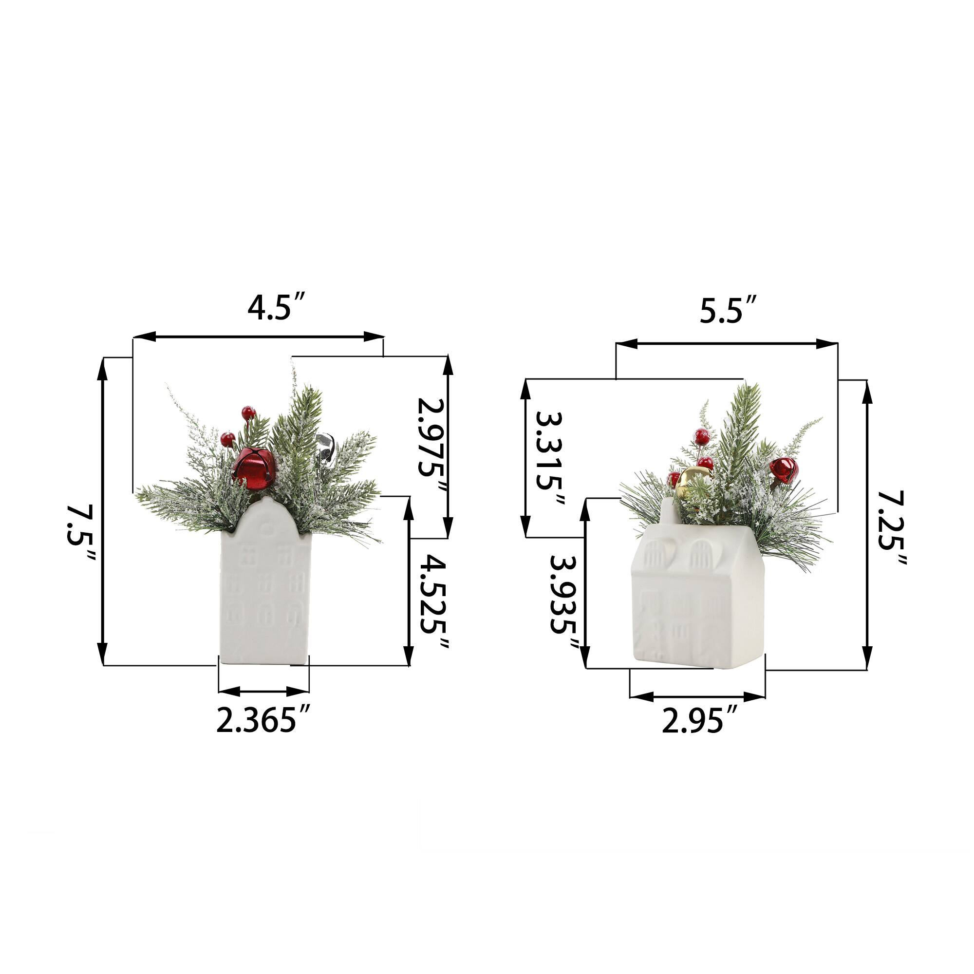 Christmas Mix In Ceramic Christmas House Pot Set